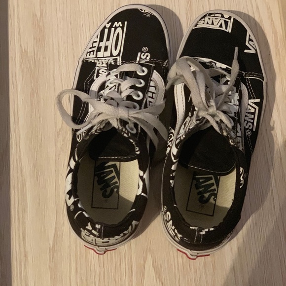 Vans Old Skool Logo Mix Black & White Shoes - Picture 5 of 7